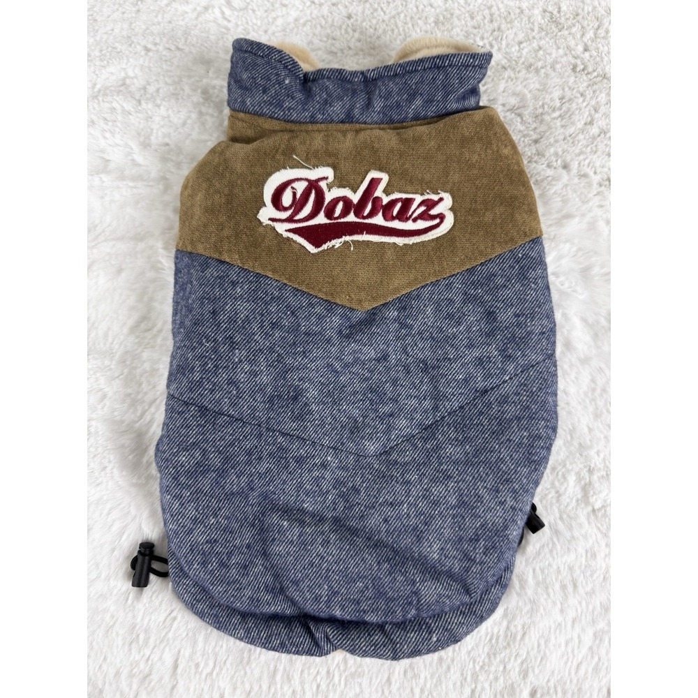 New Dobaz‎ DA17027AS Denim Suede Dog Jacket Size Medium